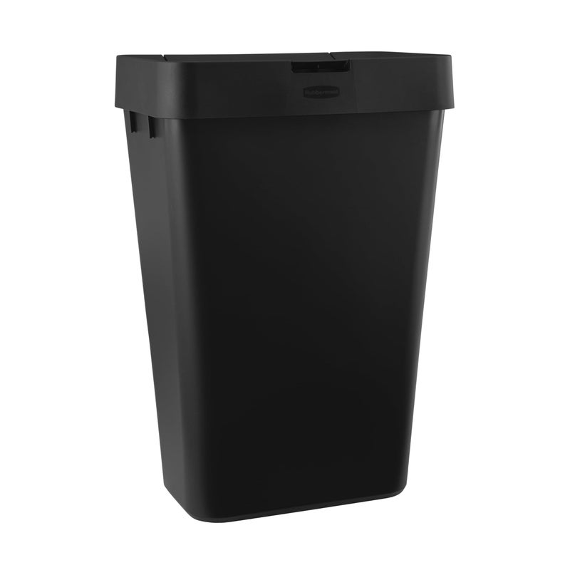 Rubbermaid Touch-Top Kitchen Trash Can with Lid, 12.2 Gallon, Black, Garbage Container for Home/Kitchen/Apartment/Garage - Image 1