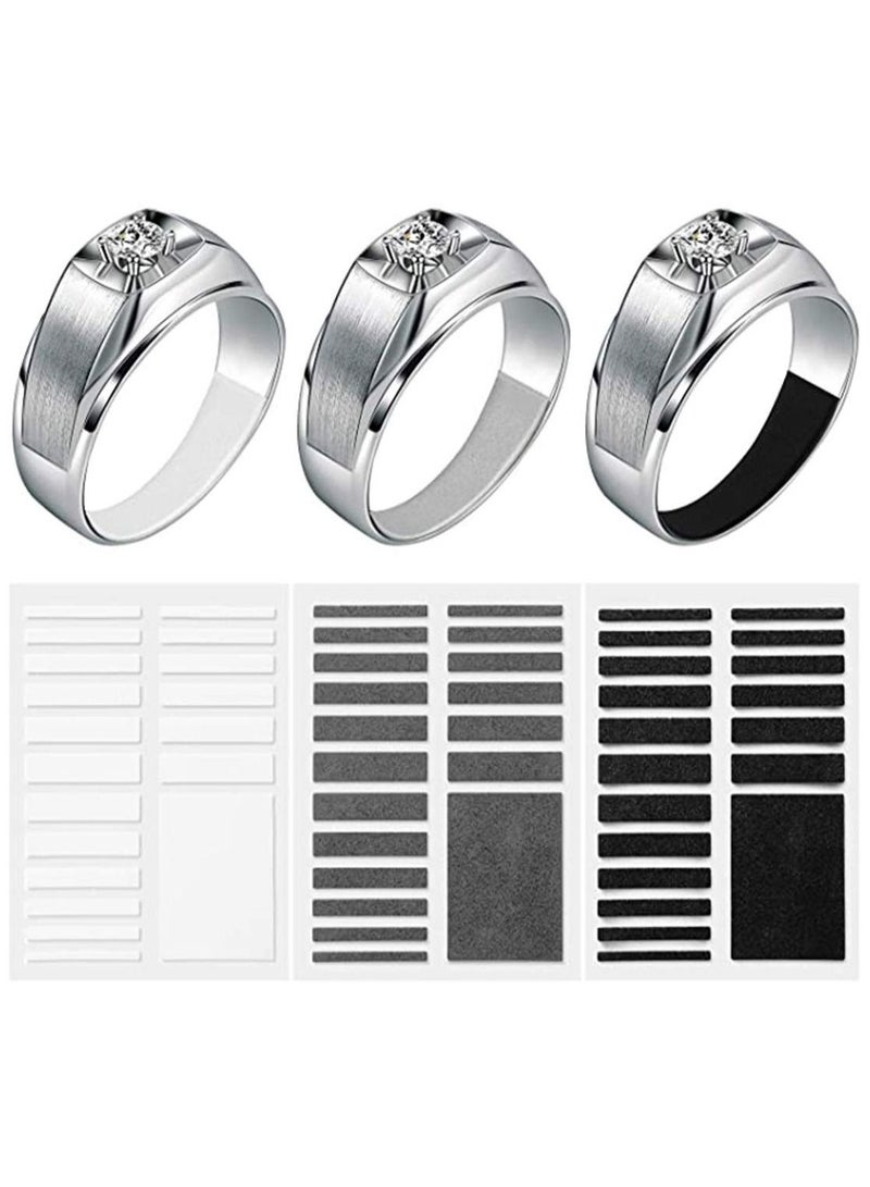 SYOSI Invisible Ring Size Adjuster 3 Sheets for Loose Rings, Ring Sizer for Fixing Wide Rings, Jewelry Ring Guard Ring Smaller Spacer Loose Ring Tightener Ring Multi-Size Ring Sizer - Image 1