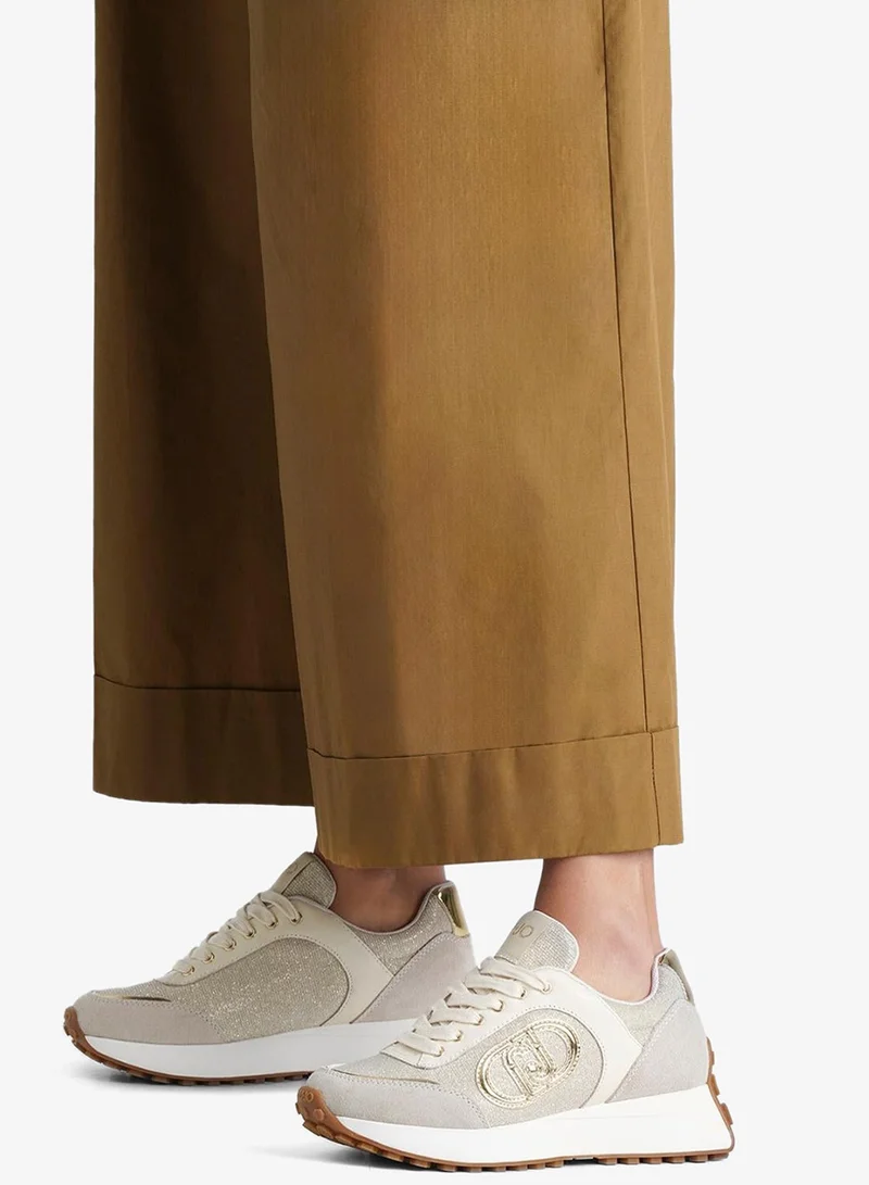 Liu Jo Beige lurex sneakers