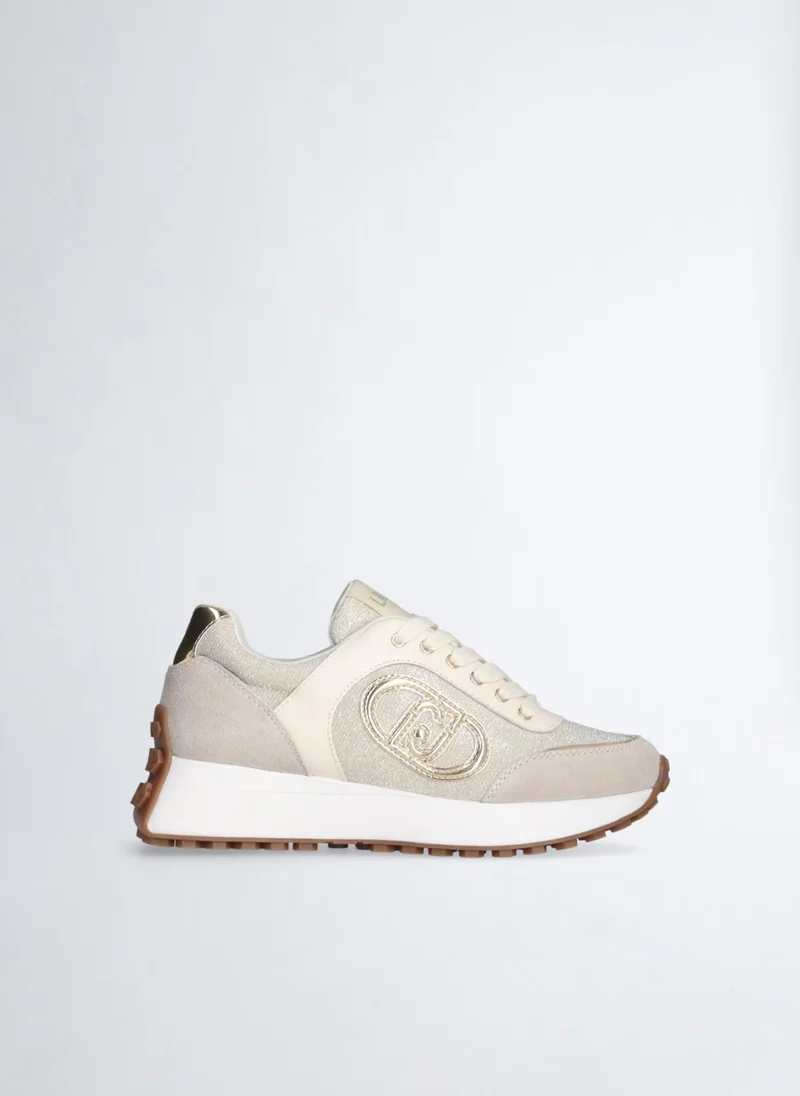 Liu Jo Beige lurex sneakers