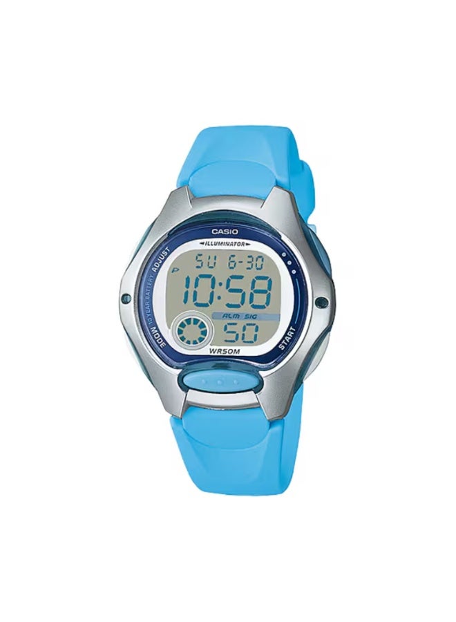 Casio LW-200-2BV Women’s Digital Sports Watch – Blue Resin Strap with LED Light & Stopwatch - Image 1
