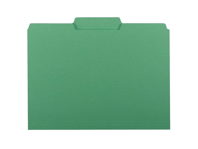 Smead Interior File Folder, 1/3-Cut Tab, Letter Size, Green, 100 per Box, Expandable File Folders for Filing Cabinet - Image 2