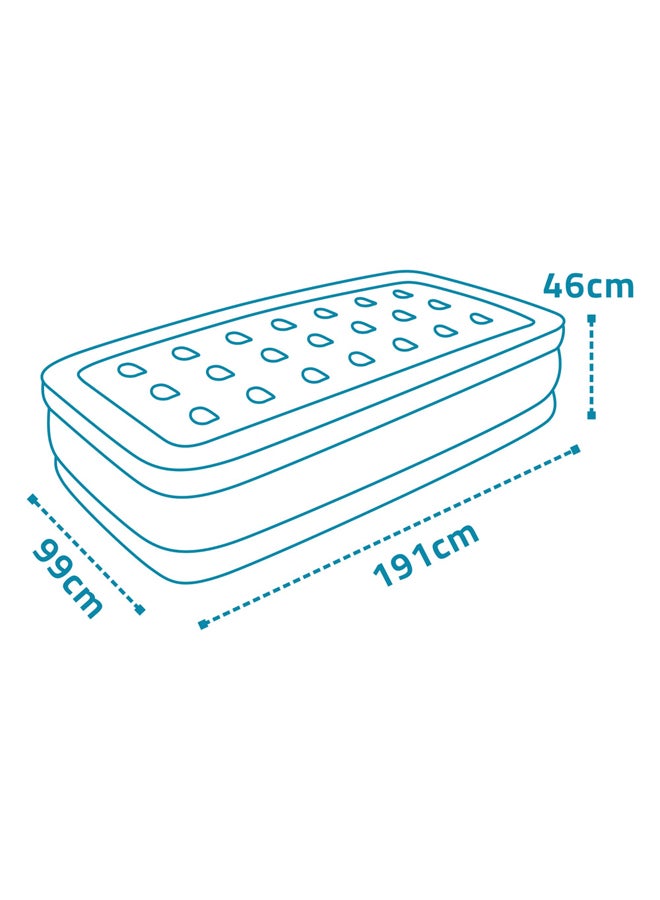 السنيدي، مرتبة هوائية، سرير هوائي، كاكي، مقاس191*99*46 سم - Image 5