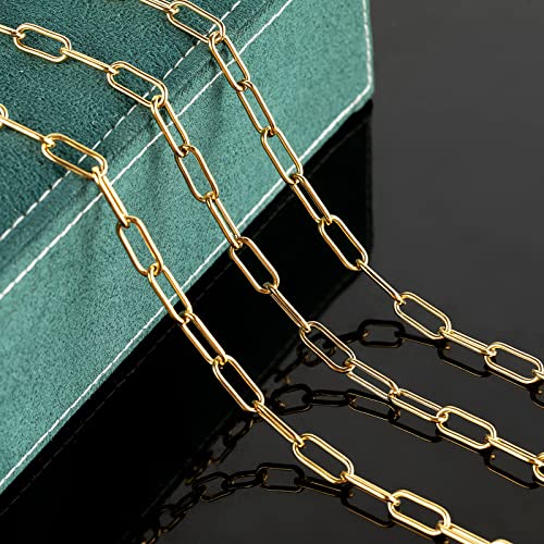 UMAOKANG 16.4 Feet Stainless Steel 10MM Cuban Chains for Men Hip Hop Jewelry Making Heavy Silver Chain Chunky Curb Cuban Link Necklace Bracelet Chain with Open Jump Rings Lobster Clasps - Image 5