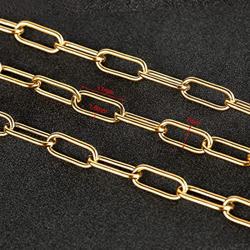 UMAOKANG 16.4 Feet Stainless Steel 10MM Cuban Chains for Men Hip Hop Jewelry Making Heavy Silver Chain Chunky Curb Cuban Link Necklace Bracelet Chain with Open Jump Rings Lobster Clasps - Image 3