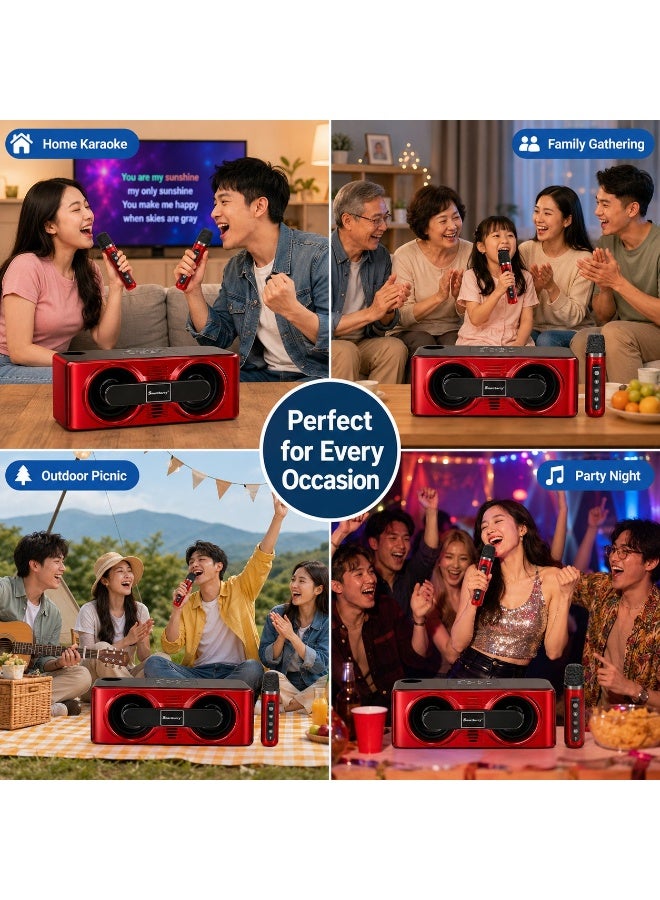 Smartbarry M24 Portable Wireless Karaoke Speaker with Microphone – 20W High Power Sound, 3000mAh Rechargeable Battery, Bluetooth Connectivity, Deep Bass Party Speaker for Home, Outdoor & Events - Image 3