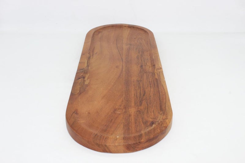 ARIYA Oval Shape Wooden Serving Platter Handcrafted Acacia Wood Tray with Elegant Oval Design Perfect for Serving Appetizers, Cheese, and Charcuterie - Image 5