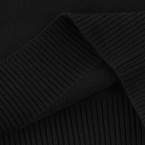 GLEAMING GRAIN Kids Turtleneck Sweaters Pullover Kids Toddler Long Sleeve Lapel Sweater Cotton Boys and Girls 3-10 Years Black - Image 5