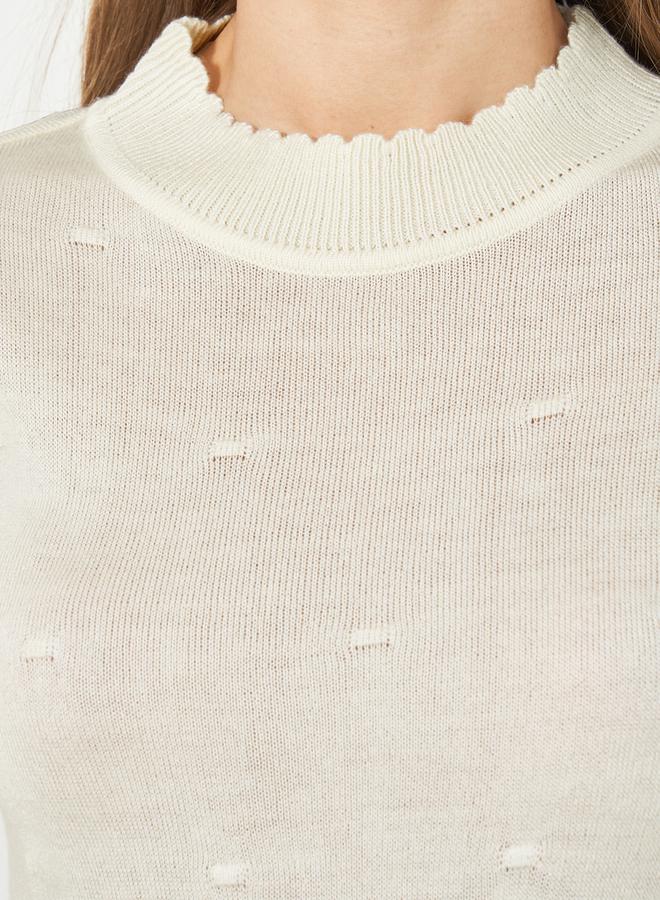 Styli Slim Fit Regular Length Textured Knit Sweater - Image 3