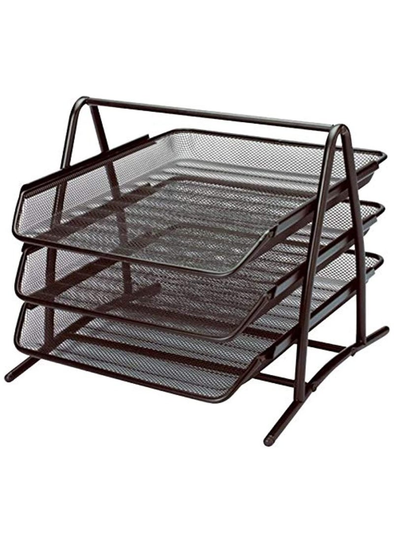 ELTRAZONE 3 Layer Metal Paper Tray (Black) - Image 1