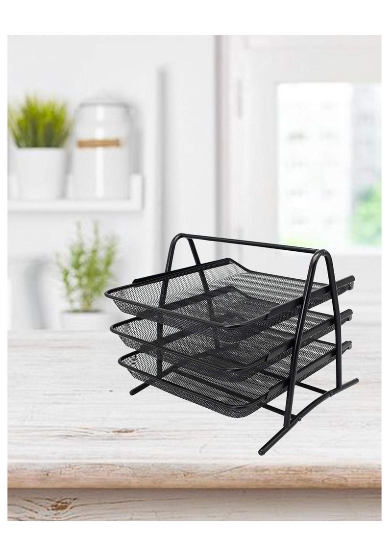 ELTRAZONE 3 Layer Metal Paper Tray (Black) - Image 3