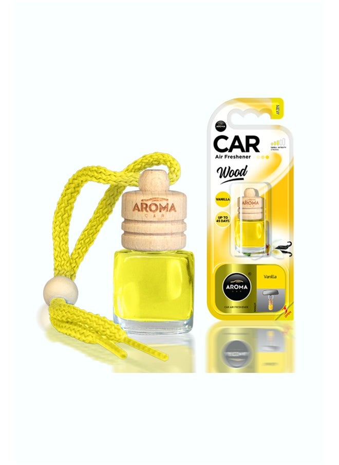 Aroma Wood Car Air Freshener Vanilla 