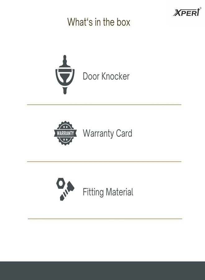 Xpert Sarang Antique Door Knocker for Main Door Pack of 1 by Xpert Brass Decorative Items for Living Room Antique Home Decor Items Interior Decoration Items Brass Pooja Items & Door Accessories for Home - Image 5