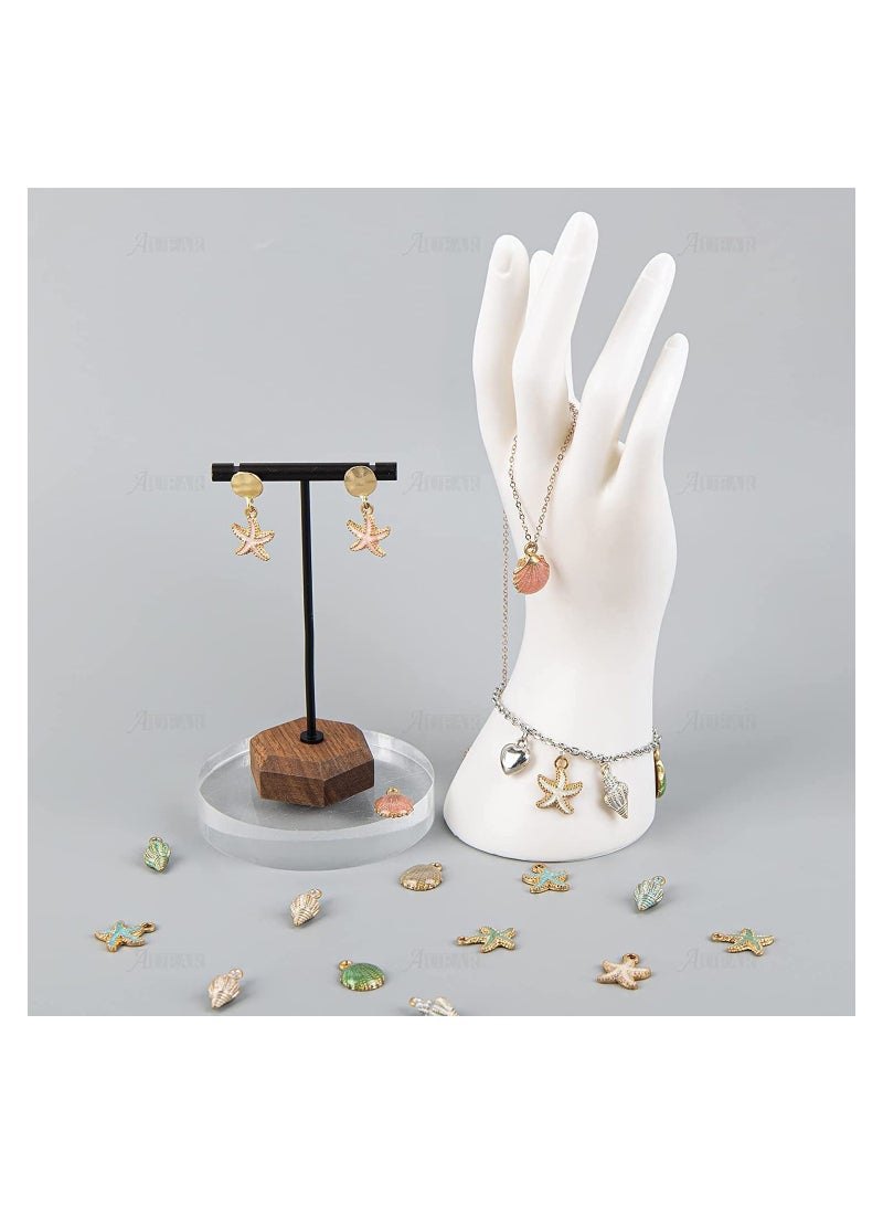 Mixed Ocean Beach Charms Set, 28Pcs Starfish and Shell Pendants for DIY Jewelry Making, Perfect for Necklaces, Bracelets, and Earrings, Assorted Alloy Enamel Accessories - Image 2