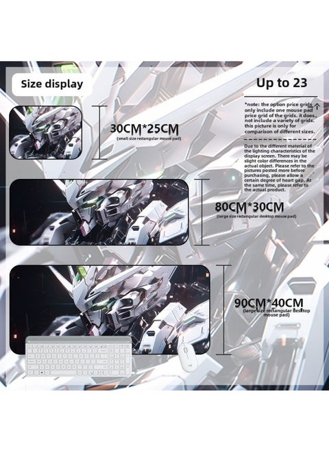Mouse Pad Oversized Gundam Computer Keyboard Pad Cartoon Game Mouse Pad Boys E-sports Computer Thickened Desk Pad-Color:900*400*2mm-Pattern:Up To 23