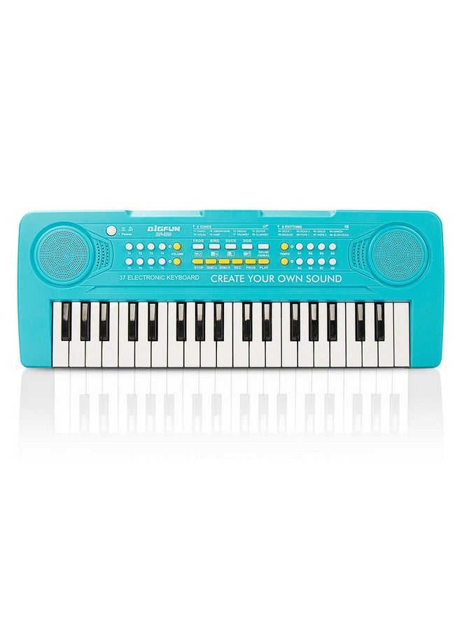 BIGFUN Kid Keyboard Piano - 37 Keys Toddler Keyboard Multifunction Music Educational Instrument Toy Electronic Piano for 3, 4, 5, 6, 7, 8 Girls and Boys (Blue) - Image 1