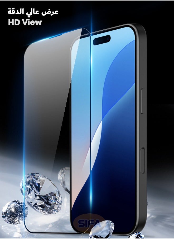 Glass 2 Pack iPhone 16 Pro Screen Protector, [9H Hardness][Touch Sensitive][Anti Fingerprint][Anti Scratch][Bubble Free], HD Full Cover Tempered Glass Screen Protector for iPhone 16 Pro 6.3 inch (Boxed, 2PCS)  - Image 4