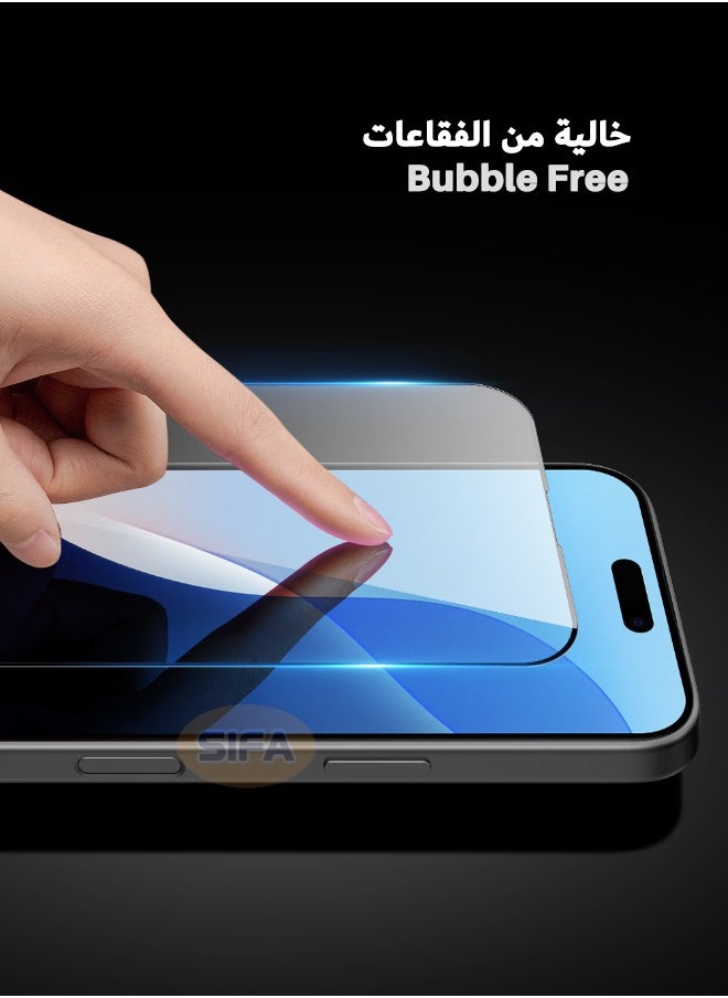 Glass 2 Pack iPhone 16 Pro Screen Protector, [9H Hardness][Touch Sensitive][Anti Fingerprint][Anti Scratch][Bubble Free], HD Full Cover Tempered Glass Screen Protector for iPhone 16 Pro 6.3 inch (Boxed, 2PCS)  - Image 5