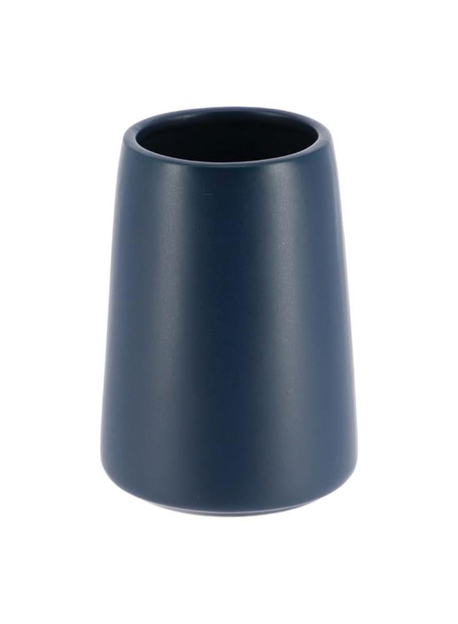 Tendance Round Shaped Stoneware Bathroom Tumbler Navy Blue 61108118 - Image 2