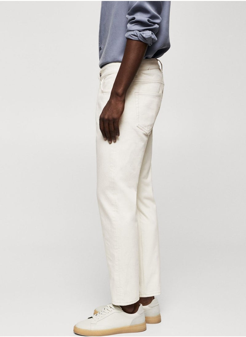Mango Man - Light Wash Slim Fit Jeans - Image 1