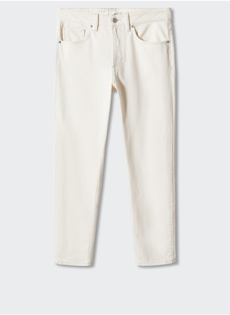 Mango Man - Light Wash Slim Fit Jeans - Image 1