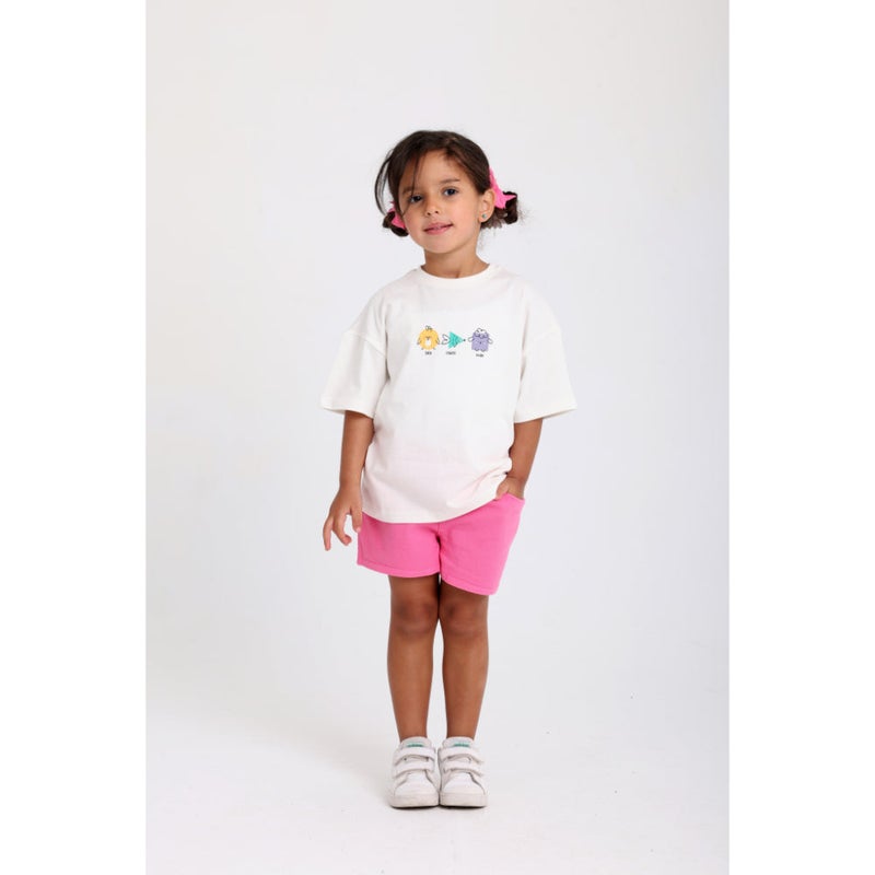 playmore Unisex Baby Off-white "Circle Triangle Square" Cotton T-Shirt - Image 3