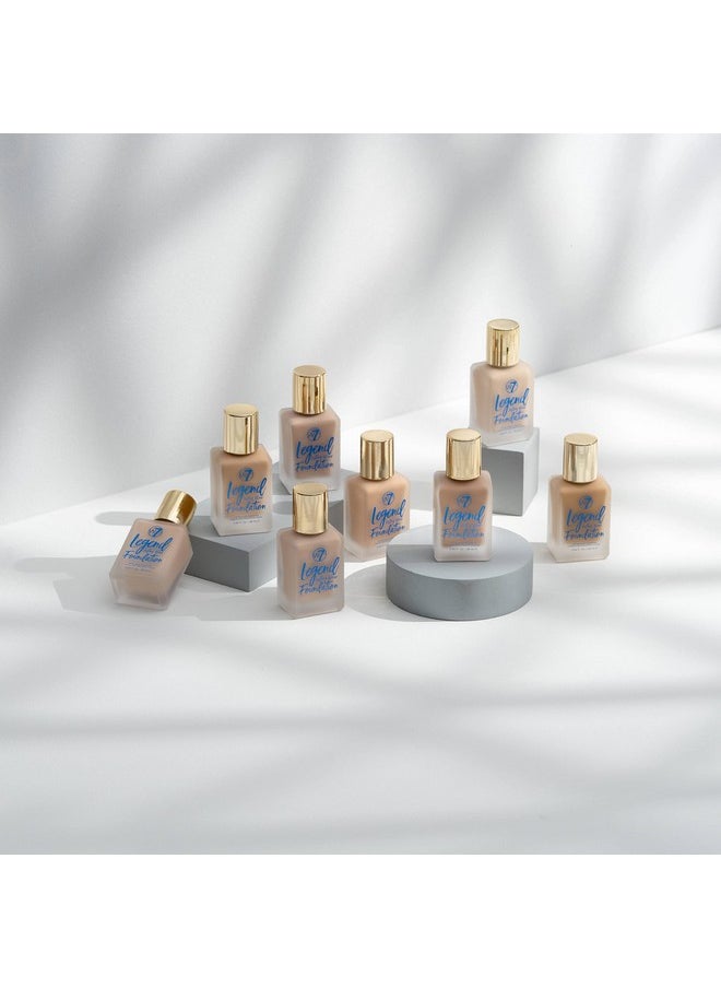 W7 - W7 Legend Foundation - Creamy Liquid Foundation for Poreless, Semi-Matte Medium Coverage - 28ml (Fresh Beige) - Image 1