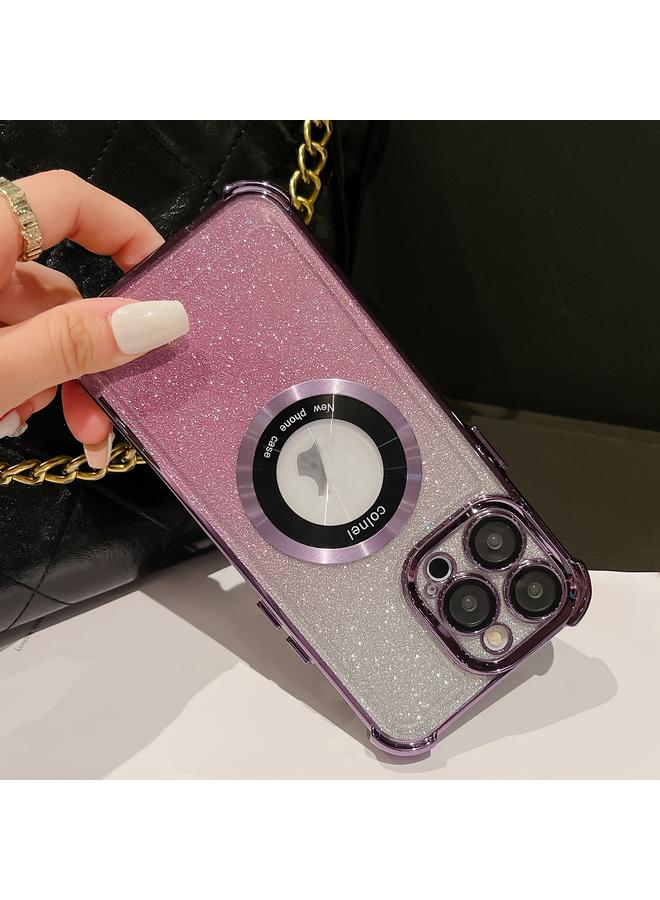 S-TOP Case For iPhone 14 Pro Max 6D Electroplating Gradient Glitter Armor Magsafe Phone Case - Image 4