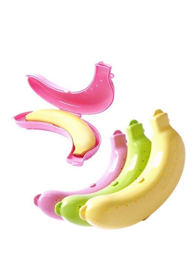 Captaintech Banana Case, Plastic Guard Protector Case Lunch Box Container Holder Carrier Bag Food Fruit Storage Anti Bruising 3pcs  - Image 1