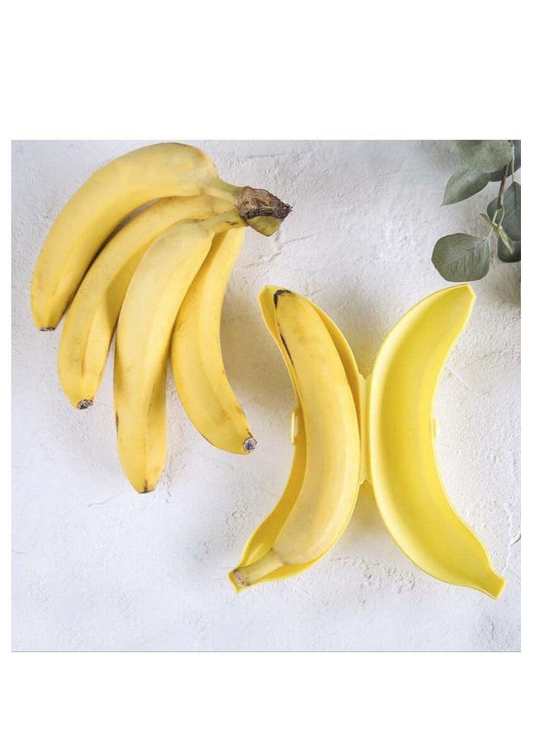 Captaintech Banana Case, Plastic Guard Protector Case Lunch Box Container Holder Carrier Bag Food Fruit Storage Anti Bruising 3pcs  - Image 2