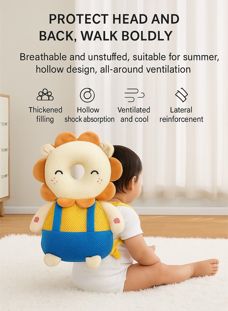 Baby Head Protection Pillow, Infant Walking Safety Cushion Backpack -- Lion Style  - Image 2