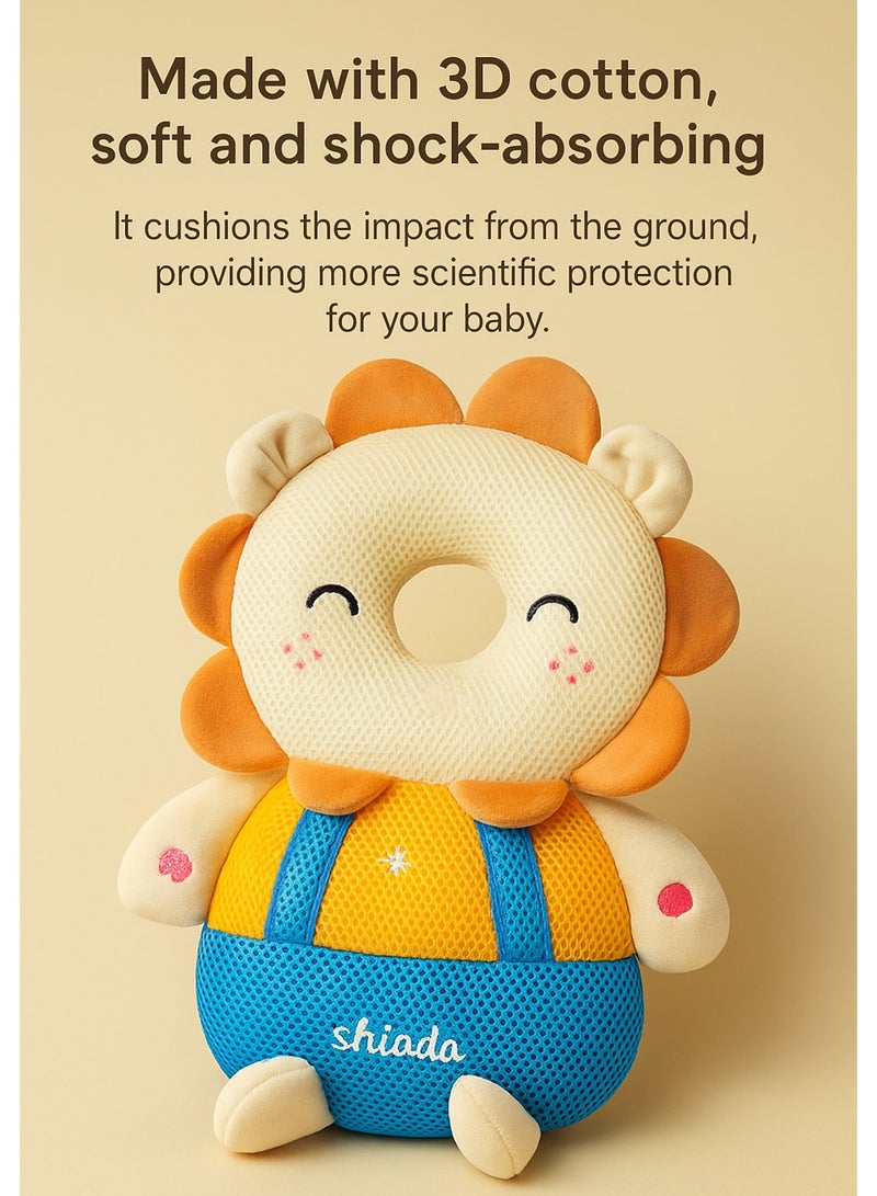 Baby Head Protection Pillow, Infant Walking Safety Cushion Backpack -- Lion Style  - Image 4