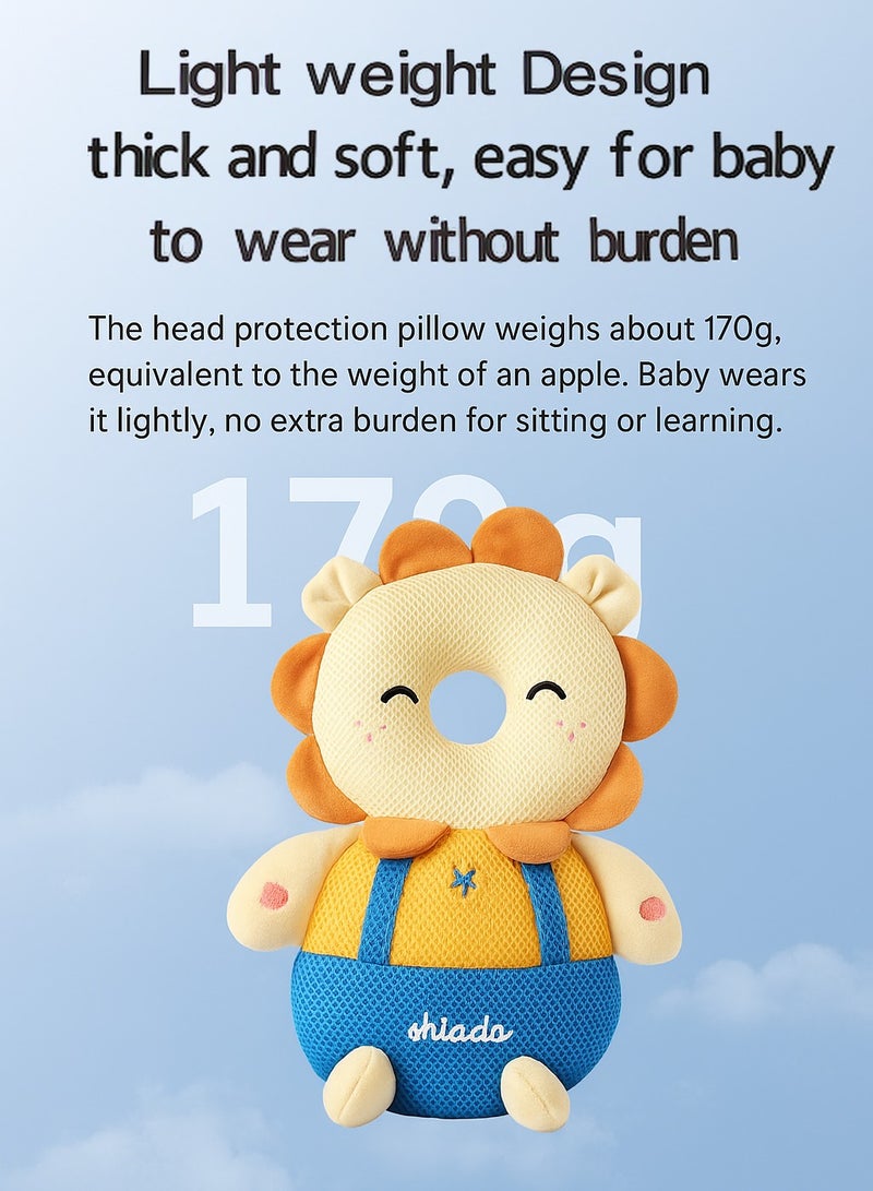 Baby Head Protection Pillow, Infant Walking Safety Cushion Backpack -- Lion Style  - Image 3