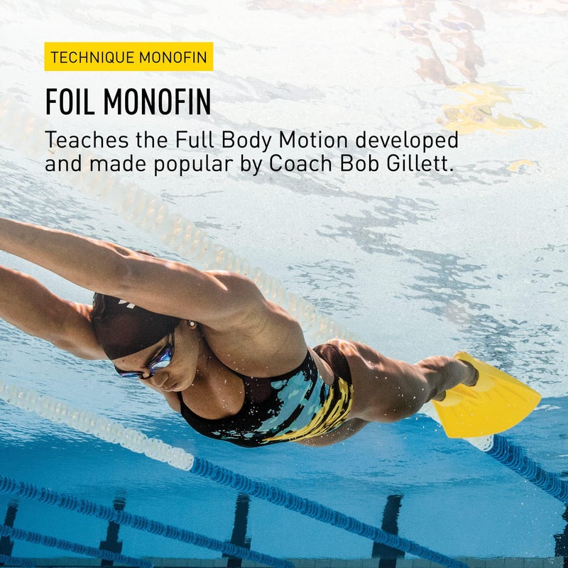 FINIS Foil Monofin Swim Fin - Rubber Monofin for Adults - Strengthens Core & Legs - Dolphin Kick Training - Small - Image 2
