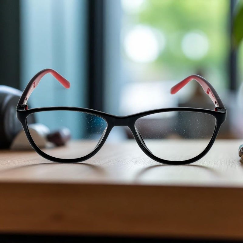 Lens + Lensplus Cateye Shape TR Full Rim Eyeglasses with Lightweight Unisex Eyewear for Men & Women | Stylish Computer & Daily Use Frame - Image 2