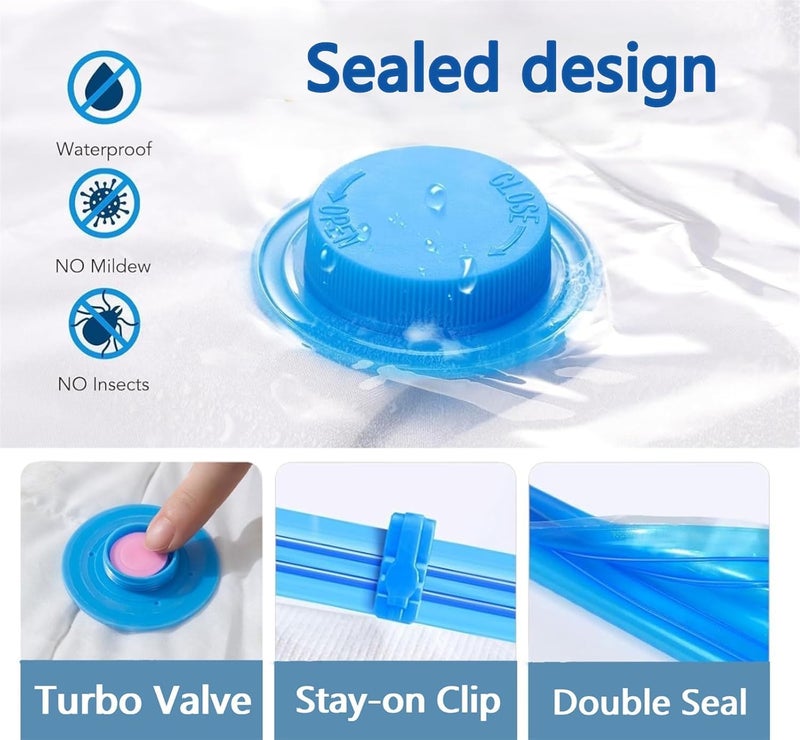 Funny Teddy 5 Pack Vacuum bags for clothes with pump - Vacuum Storage Bags with Hand Pump - vaccine bags for clothes with pump - vacuum bag Compression packing bags - Image 5
