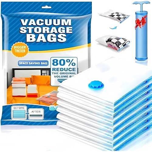 Funny Teddy 5 Pack Vacuum bags for clothes with pump - Vacuum Storage Bags with Hand Pump - vaccine bags for clothes with pump - vacuum bag Compression packing bags - Image 1