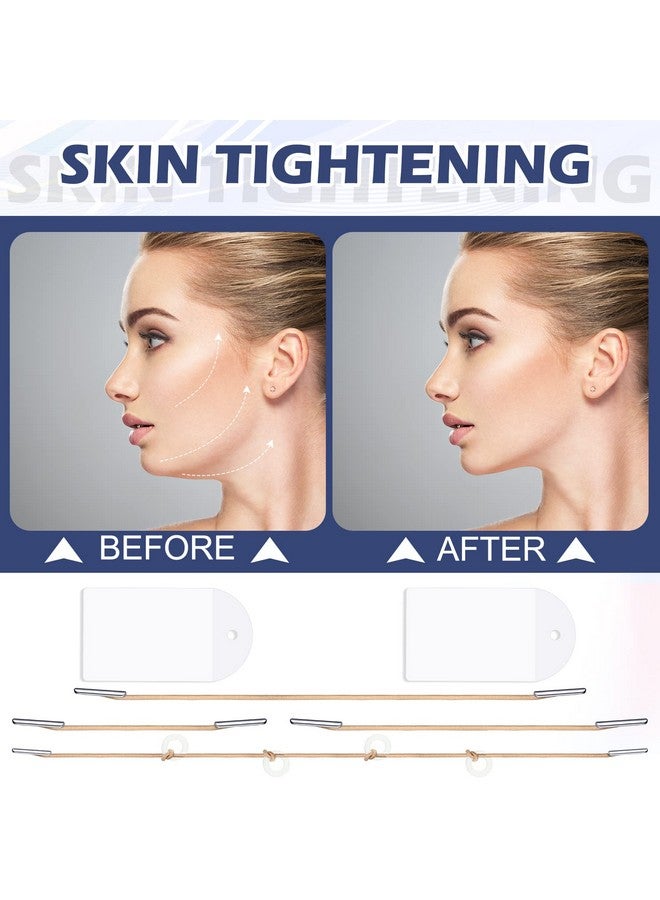Maitys 204 Pieces Face Lift Tapes With Lifting Rope Sets 180 Pieces Face Tape Lifting Invisible Adhesive Lifting Patch Quick Face Lifting Band Neck And Eye Lift Tape For Women Ladies Face Beauty - Image 4