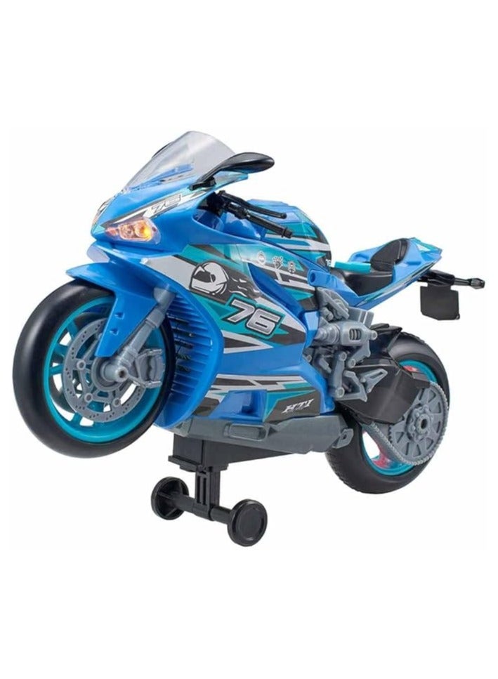 تيم ستيرز دراجة نارية ستريت موفرز مزودة بمحرك مع صوت وضوء من تيمسترز، مقاس 27 سم blue - Image 2