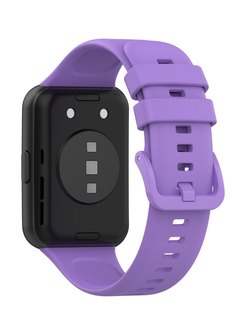 Soft Silicone Strap Replacement Bands For Huawei Watch Fit 2 - Purple - Image 4