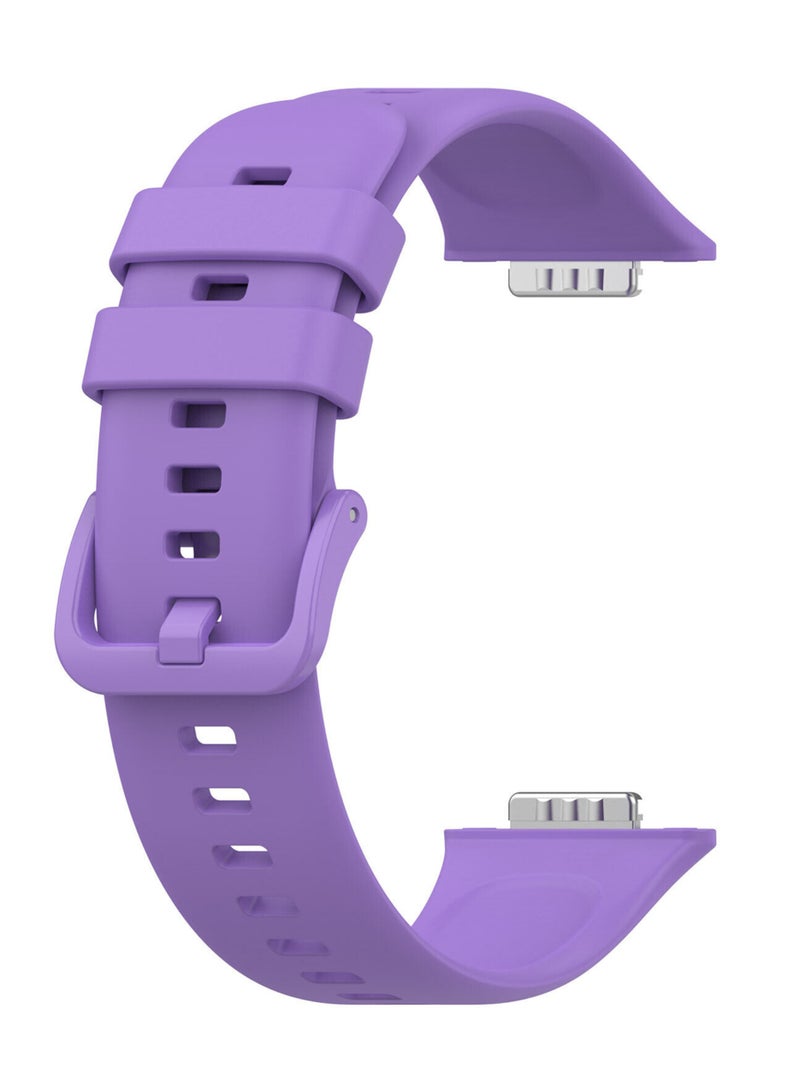 Soft Silicone Strap Replacement Bands For Huawei Watch Fit 2 - Purple - Image 3