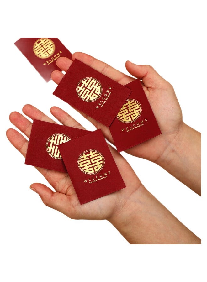 Gasco Small Red Envelopes [50 Pieces], Wedding Gift Money Envelopes, Mini Red Envelopes For Wedding, Small Size For Door Stopper, Money-Luck Envelopes - Image 1