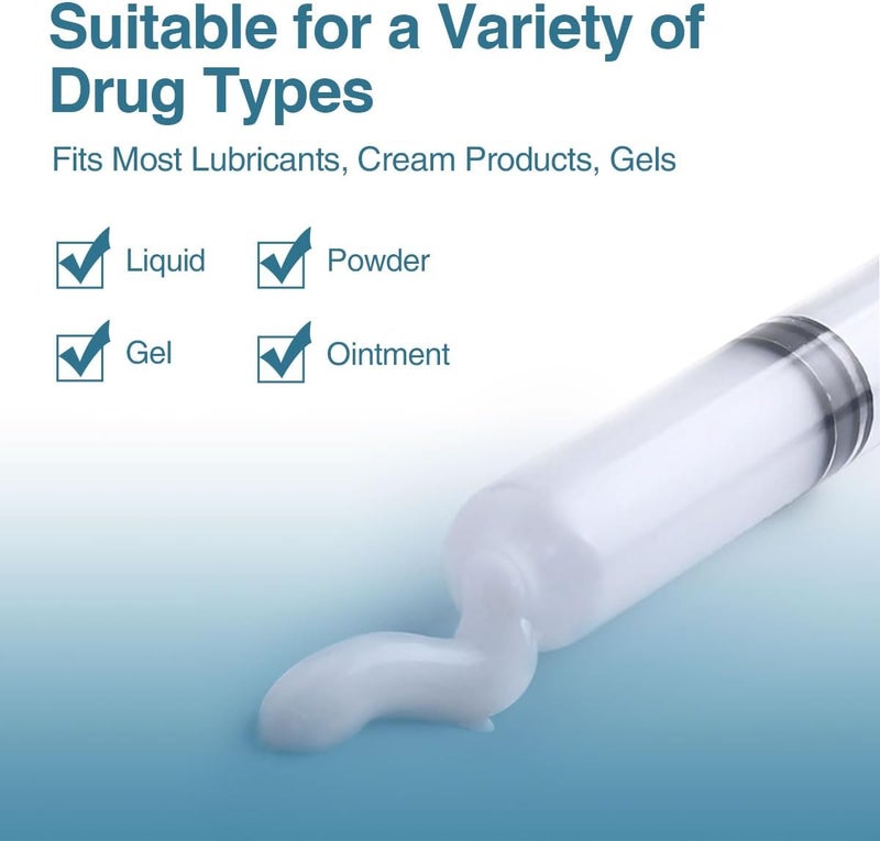 20 Pack Disposable Plastic l Cream Applicators, Individually Wrapped Hygienic Injector Applicator to Fit Preseed Lubricant, Estrace, Contraceptive Gels, Personal Lube, OTC Gel or Cream - Image 5