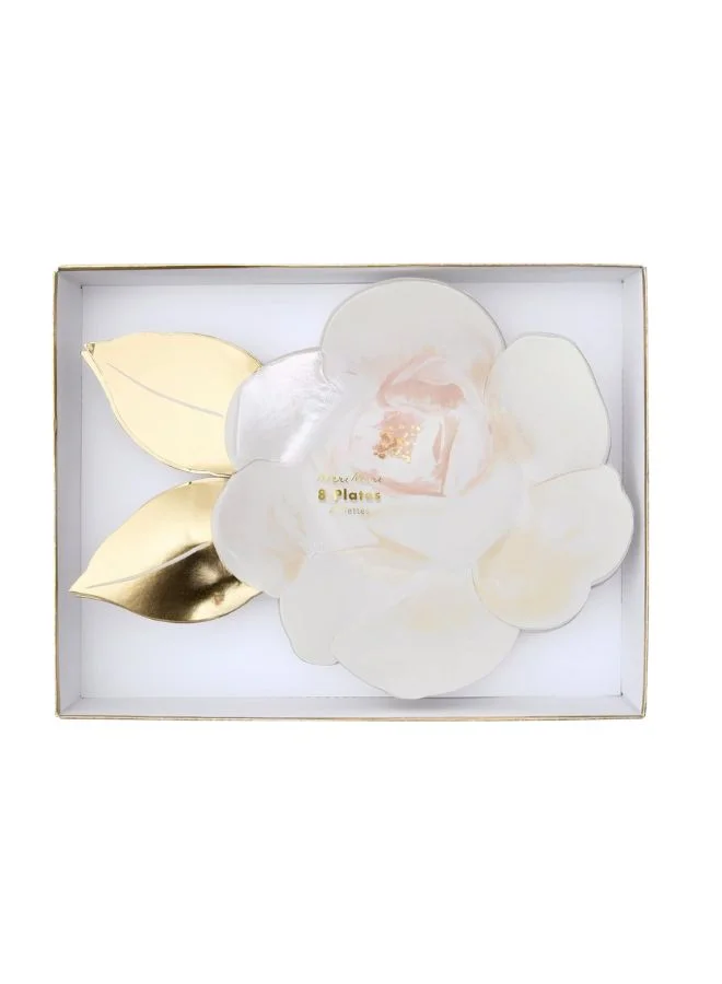 Meri Meri White Rose Plates