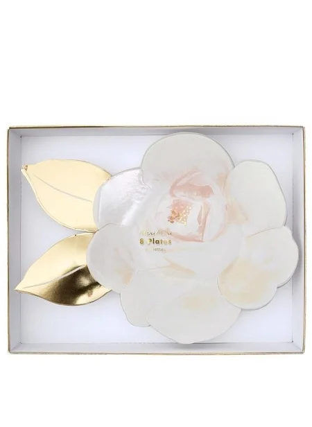 Meri Meri White Rose Plates