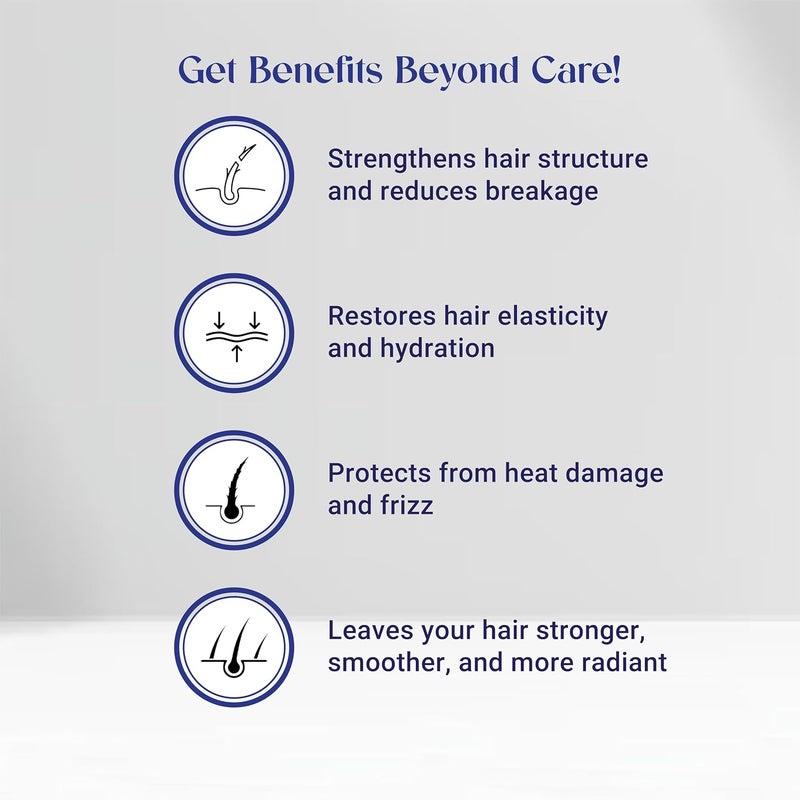 JIDEN Keratin Conditioner with Keratin Argan Oil Flaxseed Oil 280 ml Deep Nourishment Smoothening Shiny and Frizz Free Hair Suitable for All Hair Types Conditioner for Women Men - Image 4