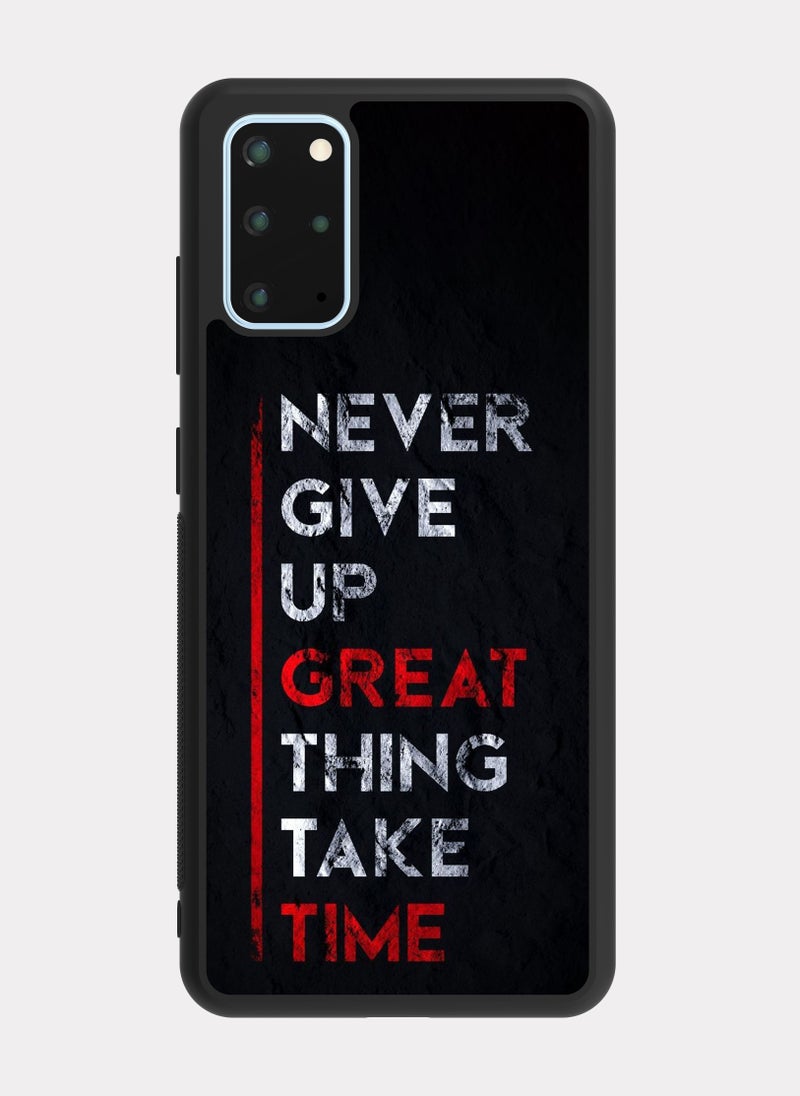 PXLAAT Samsung Galaxy S20 Plus case cover Never Give Up - Image 1