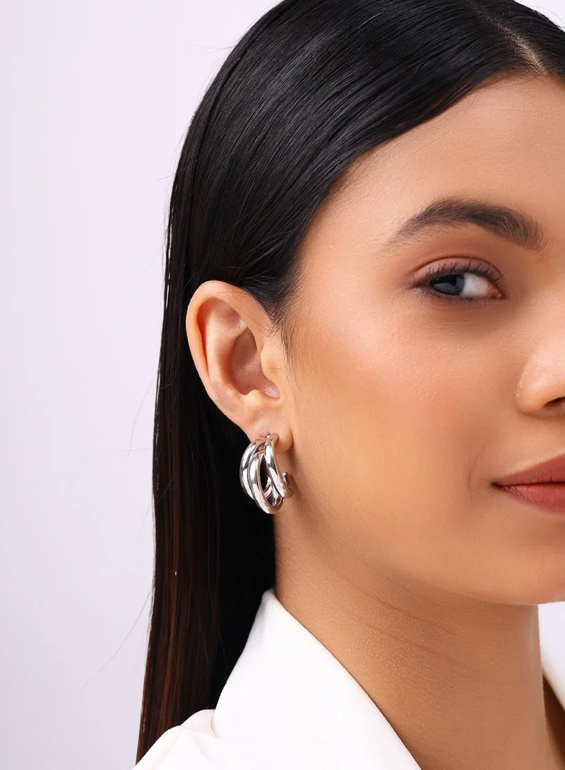 برياسي Contemporary Hoop Earrings