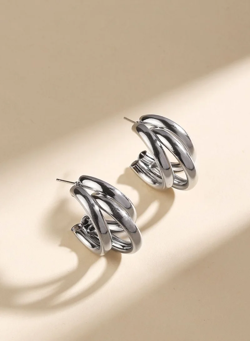 برياسي Contemporary Hoop Earrings