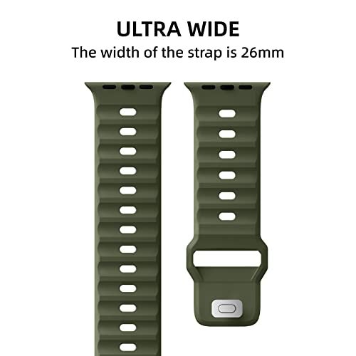 Suitisbest Sport Band Compatible with Apple Watch Ultra 2 Band 49mm 46mm 45mm 44mm 42mm for Men, Soft Silicone Wristbands Waterproof Replacement Strap for iWatch Series 11 10 9 8 7 6 5 4 3 SE Ultra 3 2 1, 2 Pack - Image 2